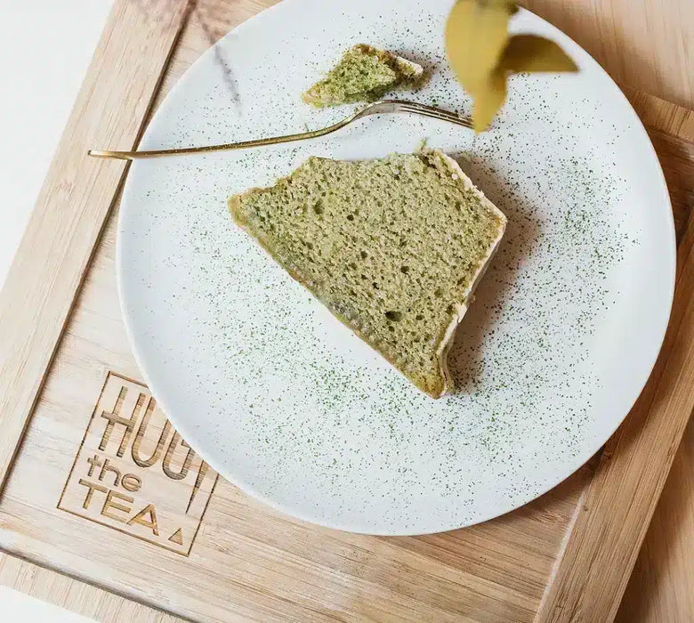 matcha cake witte chocolade