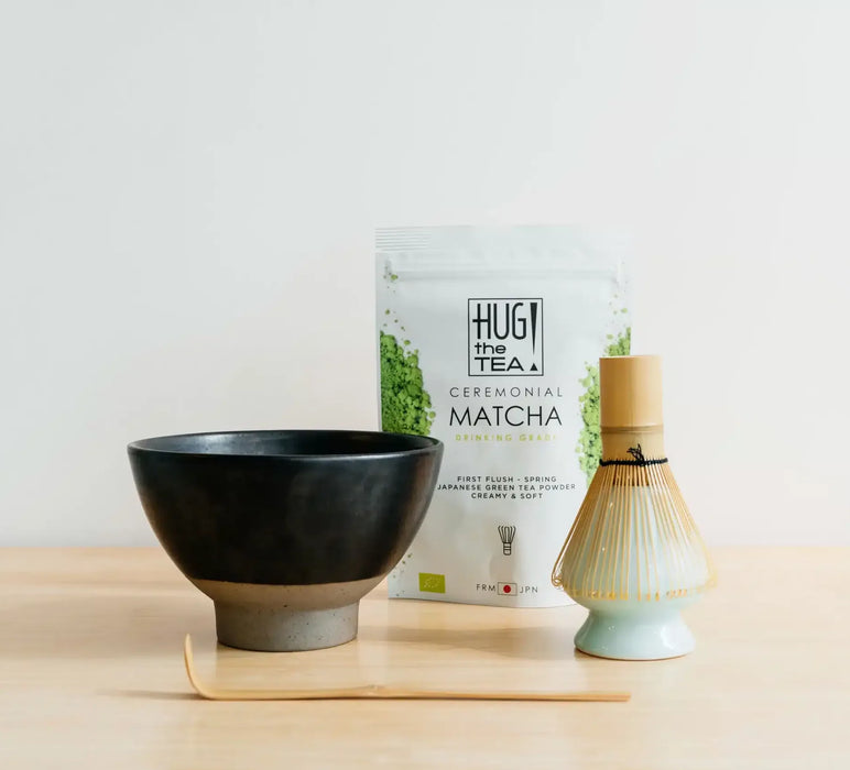 LUXURY MATCHA SET - with dark grey bowl (5 pcs)
