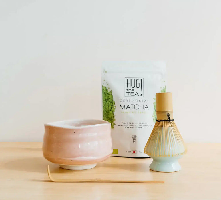 Set Matcha Pink Japan – avec bol rose (4 ou 5 pièces)