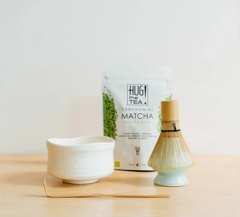 Japanisches Matcha-Set – mit weißer Schale